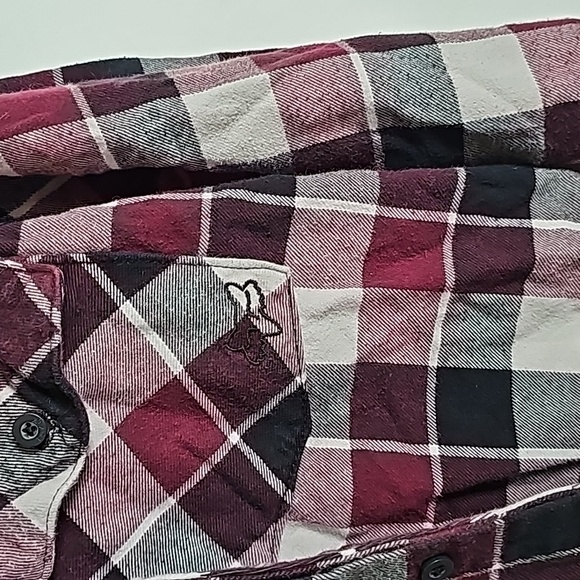 FOX small plaid button down long sleeve shirt - Picture 6 of 8